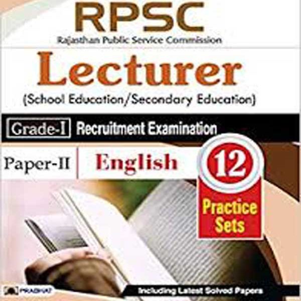RPSC Rajasthan Public Service Commission Lecturer (School Education/Secondary Education) (Grade-I)
