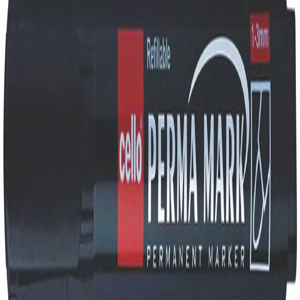Cello Perma Mark Permanet Marker Balck 1.3mm (Refillable)