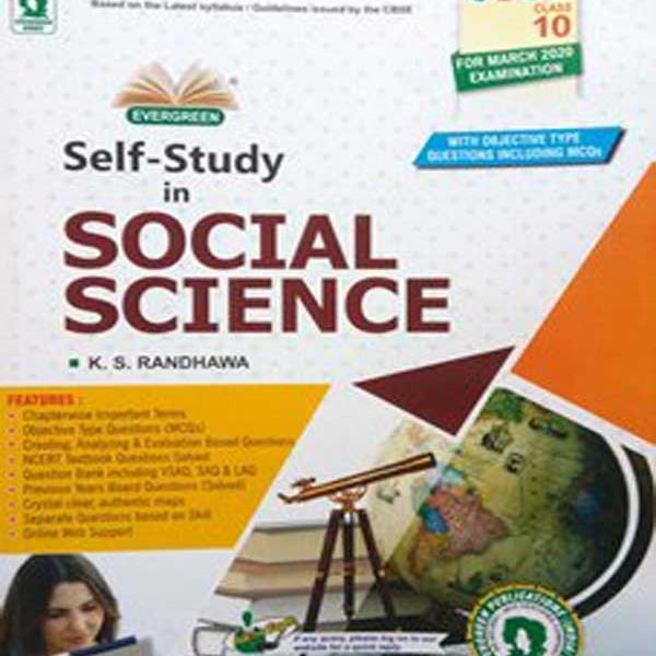 Evergreen Self-Study Social Science CBSE For 10th Class By K.S Ranhava Evergreen Publication 