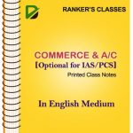 Commerce Optional Printed Notes by Rankers’ Commerce IAS Mains