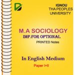 MA SOCIOLOGY Notes By IGNOU English Medium For IAS Mains