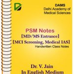 PSM Handwritten Notes by Dr.V.Jain DAMS Coaching for Medical PG Entrance
