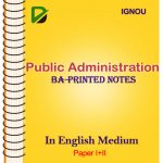 BA Public Administration Printed Notes By IGNOU In English