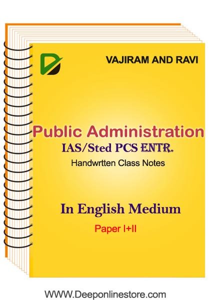 Vajiram And Ravi Public Administration Handwritten Notes IAS- Mains