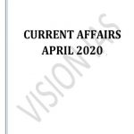 Vision Current Affair Monthly April 2020 English Midium