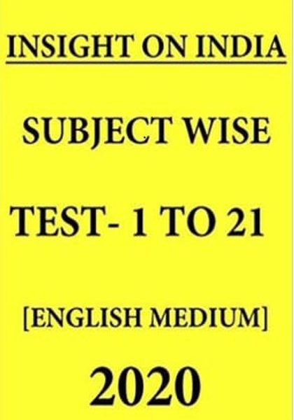 Insight On India Insta PT Test 1-21 Tests 2020 With Solutions By Insight On India