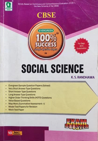 Evergreen Social Science By K.S Randhawa For Class-10 Term-1